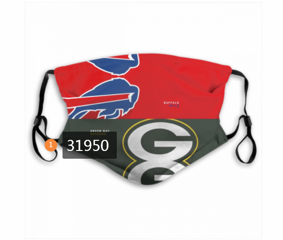NFL Green Bay Packers 12020 Dust mask with filter->nfl dust mask->Sports Accessory